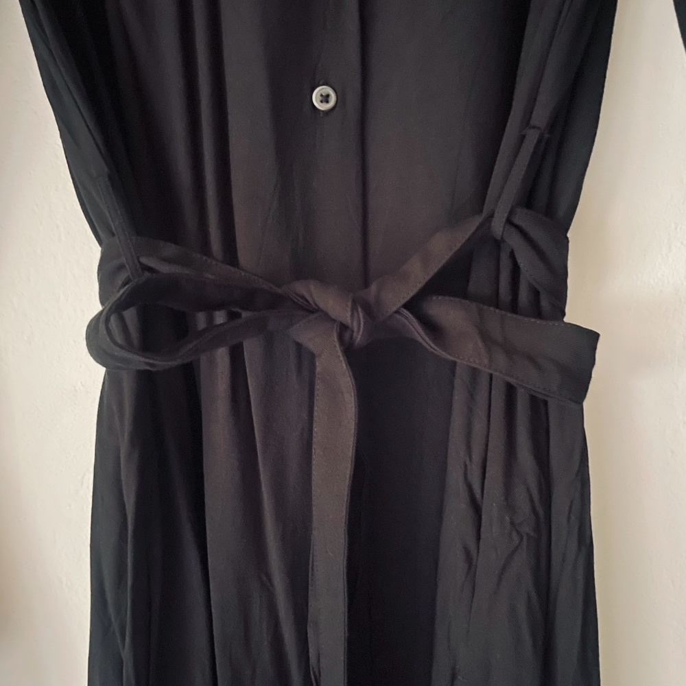 Uniqlo S Black Midi Shirt Dress - Picture 5 of 9